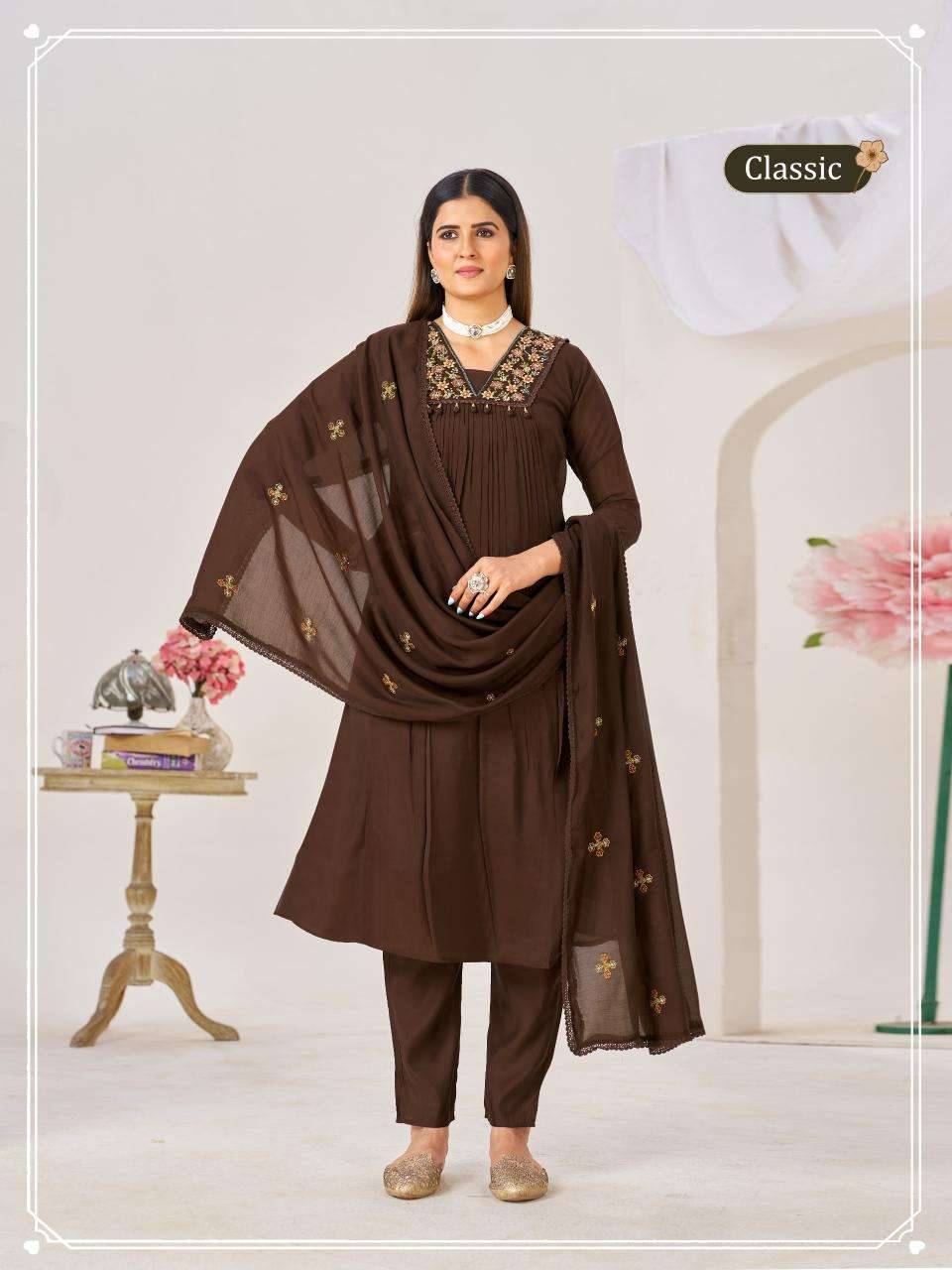 Shivay 3pcs classic Ladies kurtis wholesale in Kolkata